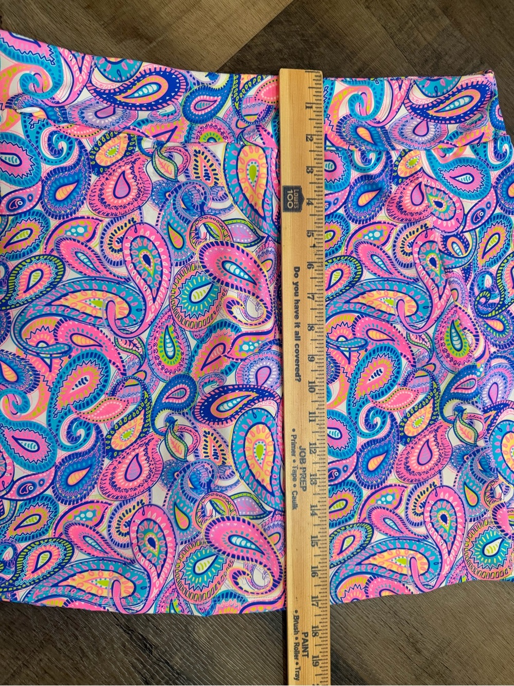 Lulu-B Bright Paisley Skort Skirt Size Large - Picture 10 of 16
